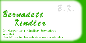 bernadett kindler business card